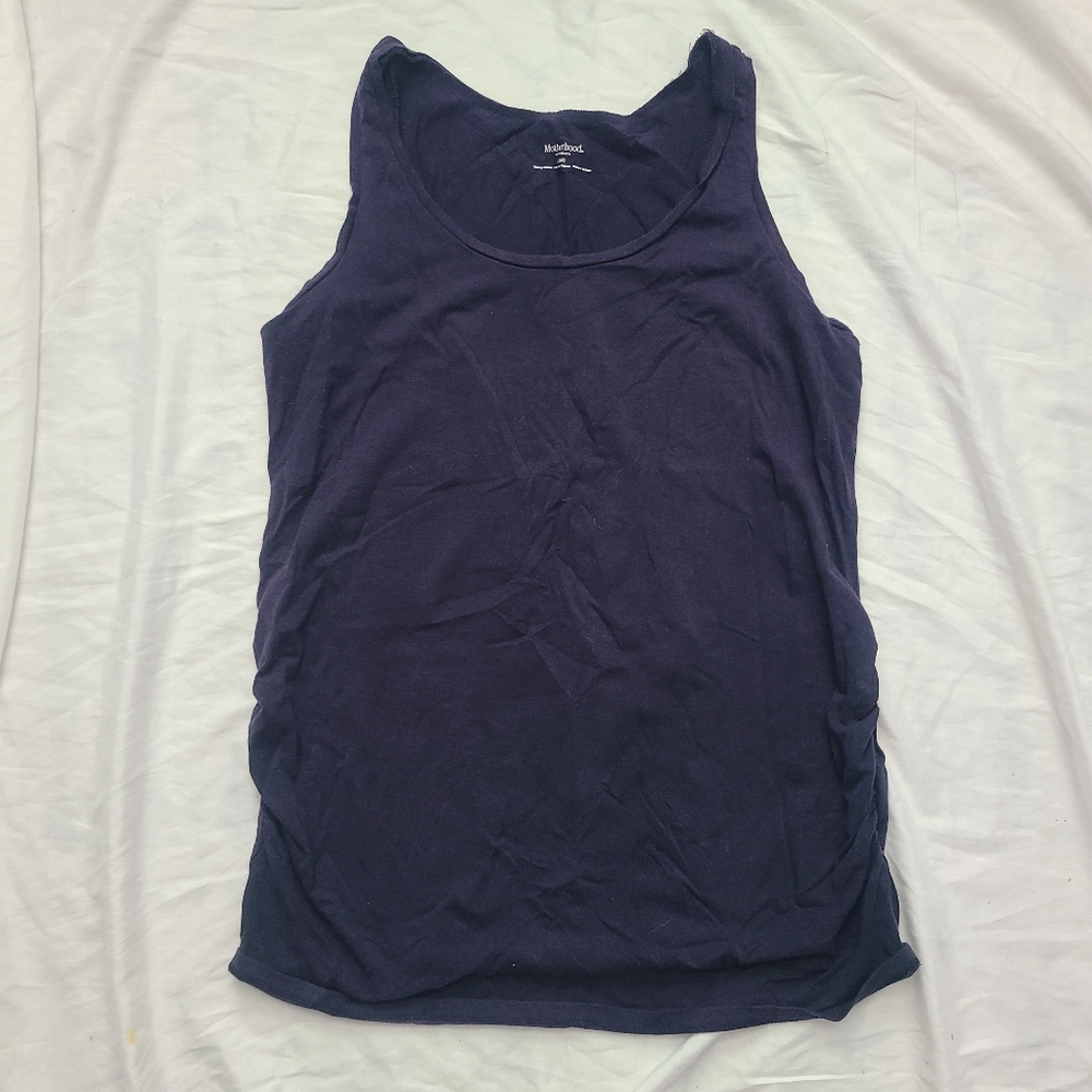 Motherhood Core Navy Blue Women's Maternity Tank Top
